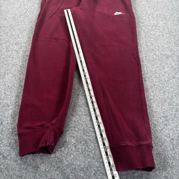 Nike Sportswear Club Fleece Joggers Men Medium Wine Red Tapered Sweatpants - Picture 9 of 10
